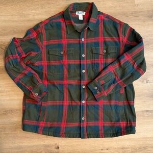 Duluth Trading Company Men’s Plaid Flannel Shirt Jacket – 2XL